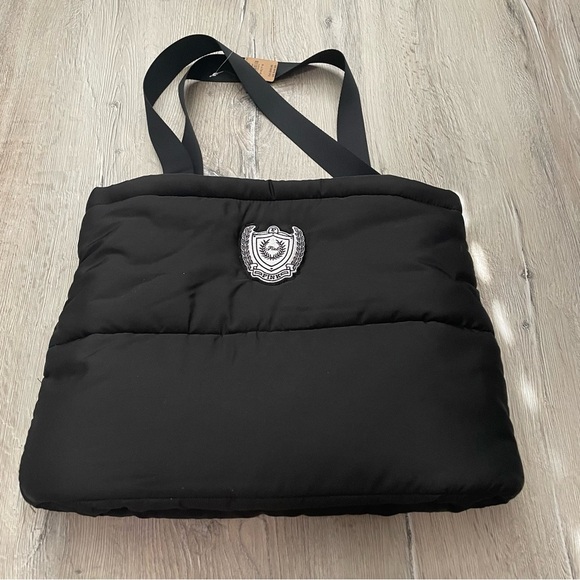 PINK Victoria's Secret Black Puffer Tote Bag - Picture 1 of 7